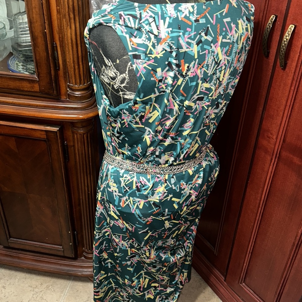Confetti print cowl neck sleeveless dress 👗 in size 2X - Picture 6 of 9